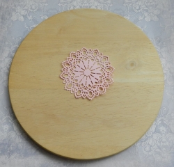 Вырубка салфетка императорская бумага розовая матовая 160гр.