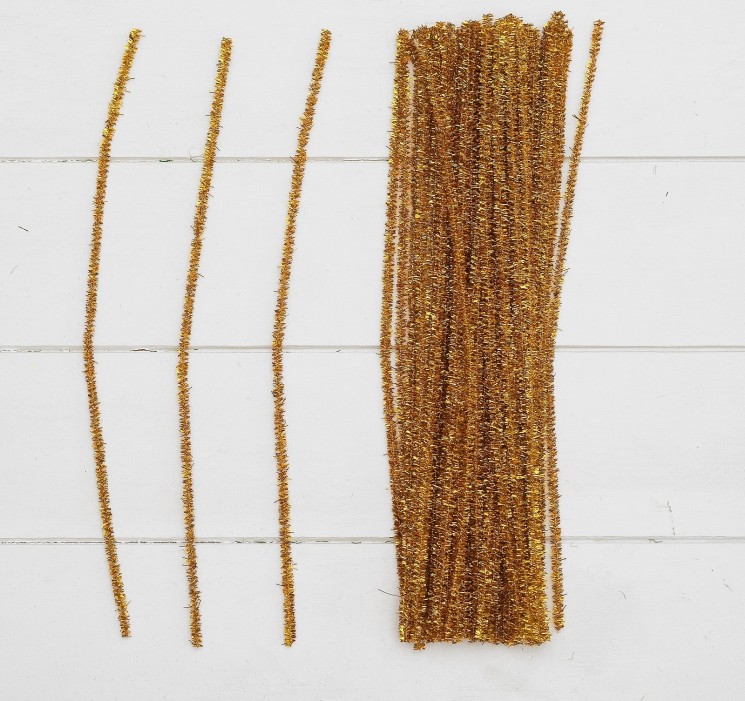 Wire with pile for crafts "Gold", 10 pcs, 30X06 cm