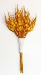 Декоративный букетик Рукоделие "Колоски" оранжево-желтый, 12 шт, длина 8,5 см