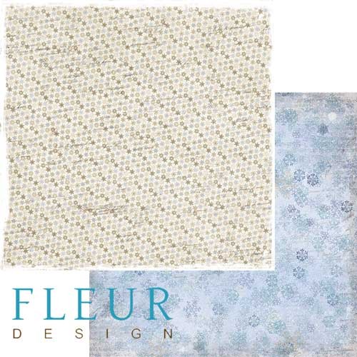 Double-sided sheet of paper Fleur Design Winter patterns "Patterns on windows", size 30. 5x30. 5 cm, 190 gr/m2