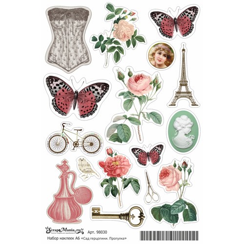 A6 ScrapMania sticker set "Duchess's Garden. Walk"