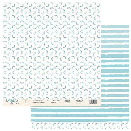 Double-sided sheet of paper MonaDesign Chic wedding "Leaves", size 30. 5x30. 5 cm, 190 g/m2