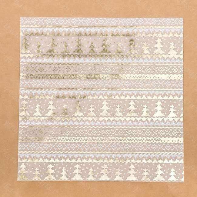 Tracing paper for scrapbooking with foil "Warm winter", size 30. 5X30. 5 cm, 1 pc