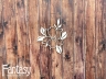 Чипборд Fantasy «Бутон лилии с листочками 2611» размер 5,4*6,4 см