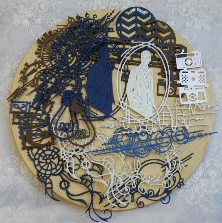 Вырубка набор 18 эл. бумага дизайнерская 290 гр.