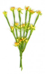 Декоративный букетик Рукоделие"Весенний" желтый, длина 11 см