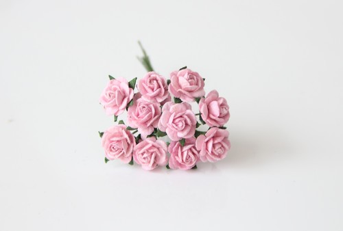 Roses "Light pink" size 1 cm, 5 pcs