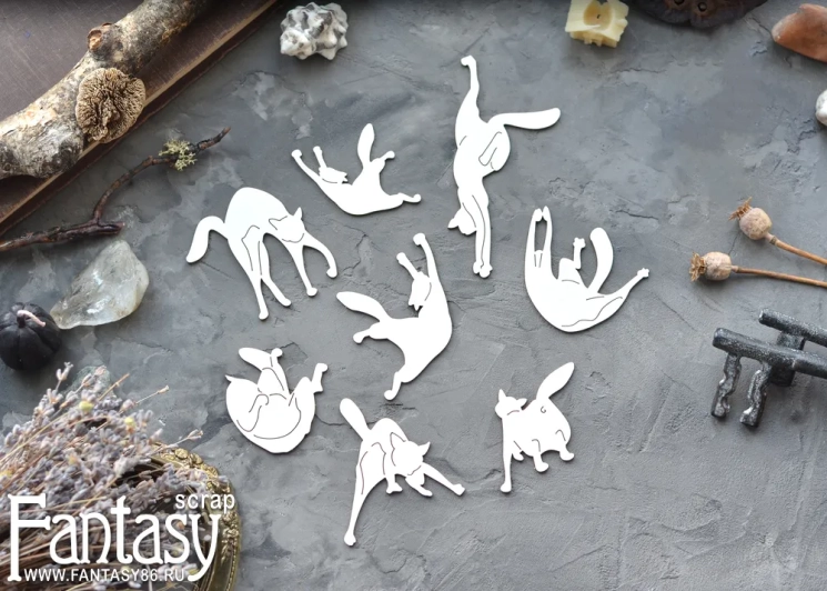 Чипборд Fantasy "Набор коты 3910" 