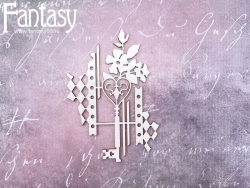 Чипборд Fantasy Вдали "Ключ с цветами 2699" размер 9,3*6,4 см