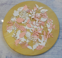 Вырубка набор листочков 55 эл. бумага кардсток 290  гр.