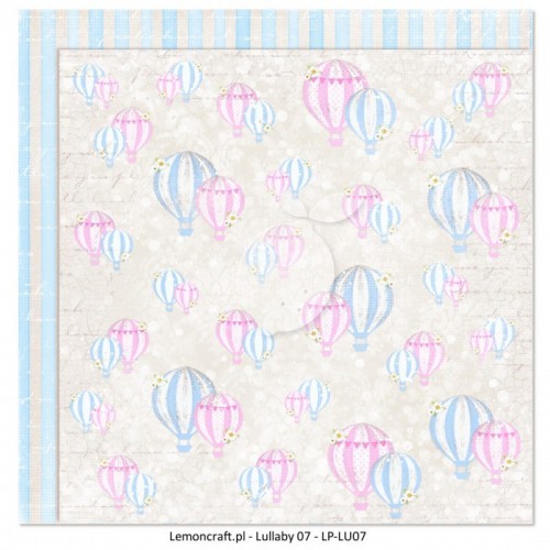 Double-sided sheet of LemonCraft "Lullaby 07" paper, size 30. 5x30. 5 cm, 200 g/m2