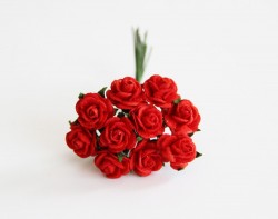 Розы "Красные" размер 1 см, 10 шт