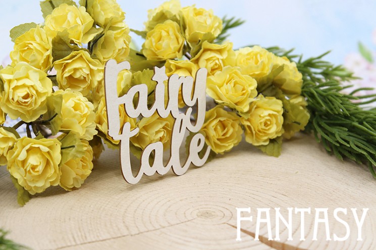 Chipboard Fantasy inscription "Fairy tale 1638" size 5.8*5.2 cm