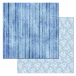 Двусторонний лист бумаги ScrapMania "Фономикс. Голубой. Доски", размер 30х30 см, 180 гр/м2