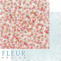 Двусторонний лист бумаги Fleur Design Зефир "Цветочные бутоны", размер 30,5х30,5 см, 190 гр/м2
