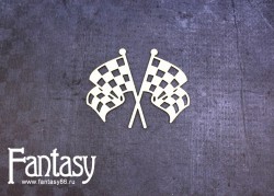 Чипборд Fantasy "Гоночные флажки 1052" размер 6,2*7,9 см
