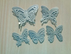 Cutting down butterflies gray designer mother-of-pearl paper 125 gr.