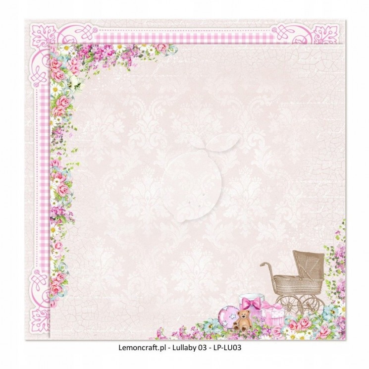 Double-sided sheet of LemonCraft "Lullaby 03" paper, size 30. 5x30. 5 cm, 200 g/m2