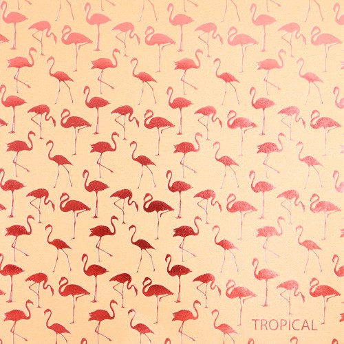 A sheet of paper with foil ArtUsor "Tropics", size 20x20 cm, 250g/m2