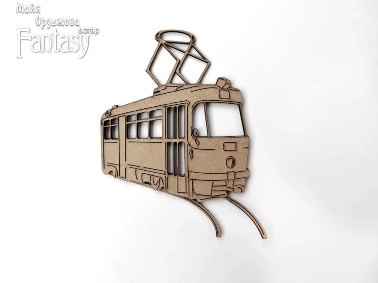 Чипборд Fantasy "Трамвай 3868 ", толщина картона 2 мм