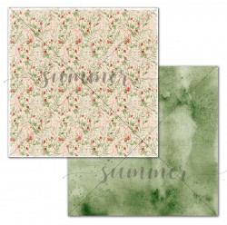 Двусторонний лист бумаги Summer Studio Spirit of nature "Berry's and leaves", размер 30,5*30,5см, 190гр