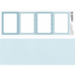 Двусторонний лист с картинками "Непоседы. Карточки. Мальчик", 10х30 см, 180 гр/м2