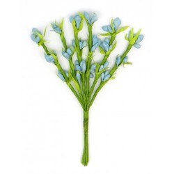 Декоративный букетик Рукоделие"Весенний" синий, длина 11 см