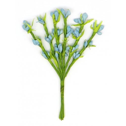 Decorative bouquet of Needlework "Spring" blue, length 11 cm