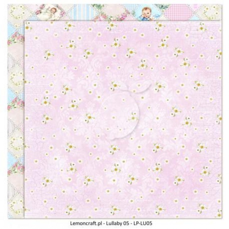 Double-sided sheet of LemonCraft "Lullaby 05" paper, size 30. 5x30. 5 cm, 200 g/m2