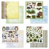 Двусторонний набор бумаги 30,5х30,5 см "Летняя деревня", 12 листов, 180 гр  (ScrapMania)
