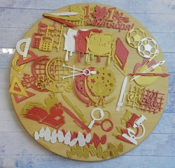 Вырубка набор школа 43 эл. бумага дизайнерская 290 гр.