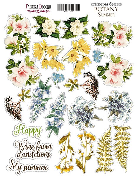 Fabrika Decoru sticker set " Botany summer 011"