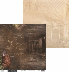 Двусторонний лист бумаги Scrapodelie Magical journey "Лист 1", размер 30,5х30,5см, 190 гр/м2