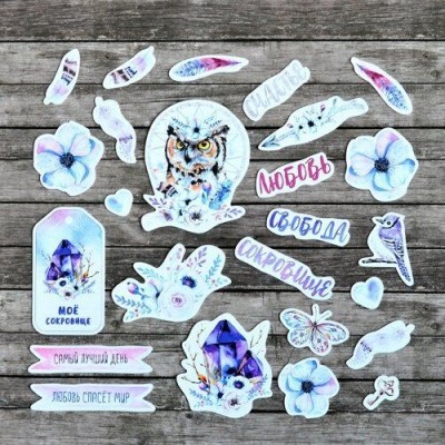 Набор высечек ScrapMania "Этника. Лиловое сияние" 25 шт