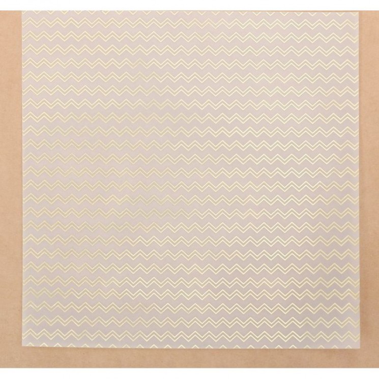Tracing paper for scrapbooking with foil "Zigzags", size 30. 5X30. 5 cm, 1 pc