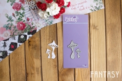 Ножи для вырубки Fantasy "Грибочки 1" размер 4,5*2,5 см и 2,3*1,3 см 