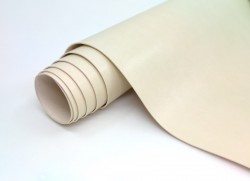 Binding leatherette Italy, color Beige cream, gloss without texture, size 33X70 cm, 240 g /m2