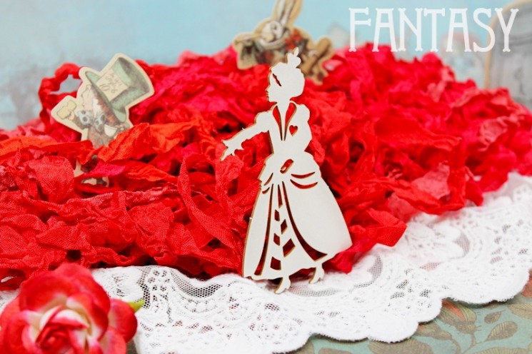 Chipboard Fantasy "Red Queen 1846" size 9*4cm