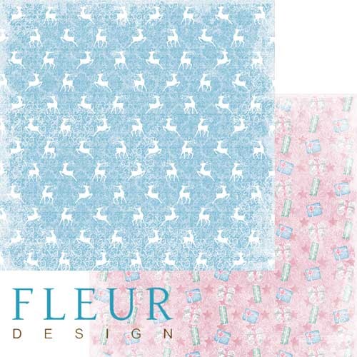 Double-sided sheet of paper Fleur Design Christmas fairy tale "Patterns", size 30. 5x30. 5 cm, 190 gr/m2
