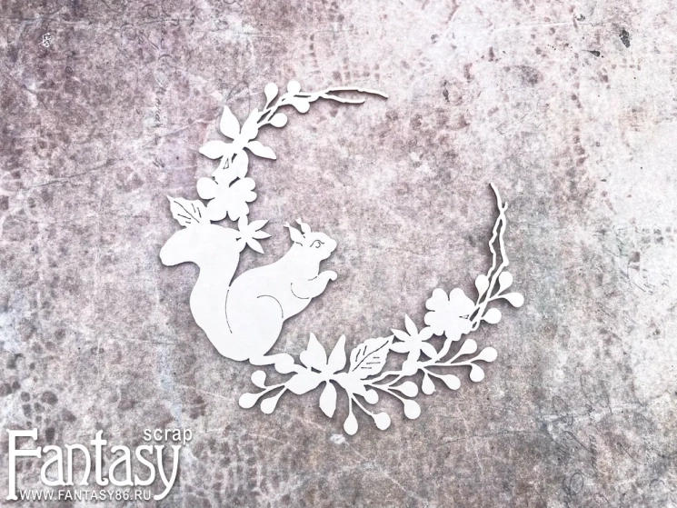 Чипборд Fantasy "Белочка 3932", размер 12*12 см 