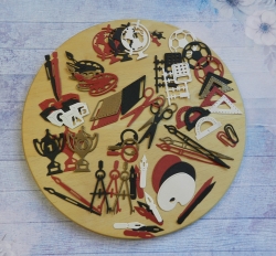 Вырубка набор школа 59эл бумага кардсток 290 гр.