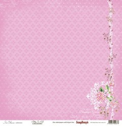 Односторонний лист бумаги ScrapBerry's Цветущий Сад "В Розовом", размер 30х30 см, 190 гр/м2