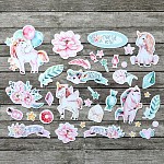 Набор высечек из бумаги "Розовые грезы" (ScrapMania),36 шт  