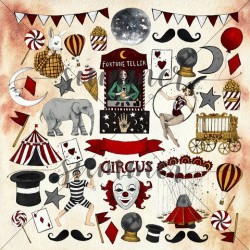 Односторонний лист бумаги Summer Studio Circus "Circus elements" размер 30,5*30,5см, 250гр