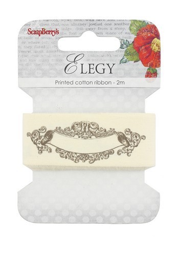 Decorative ribbon Scrapberry's "Elegy", cotton, 2m