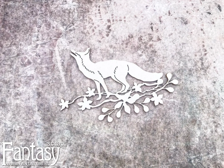 Чипборд Fantasy "Лиса 3935", размер 5,8*9,5 см 