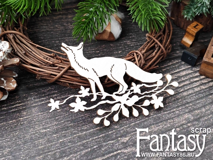 Чипборд Fantasy "Лиса 3935", размер 5,8*9,5 см 