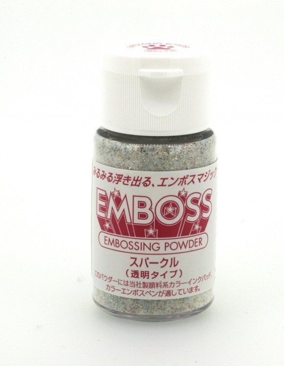 Transparent "Tsukineko" embossing powder, with sequins, 30 ml