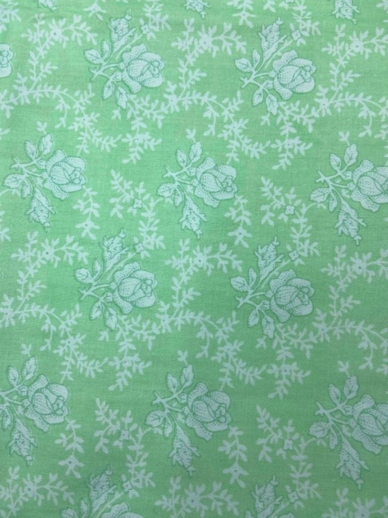 Отрез ткани "Розы на зелёном", хлопчатобумажная, размер 50Х50 см