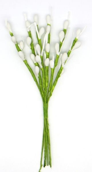 Decorative bouquet of Needlework"Spring", white, length 13 cm